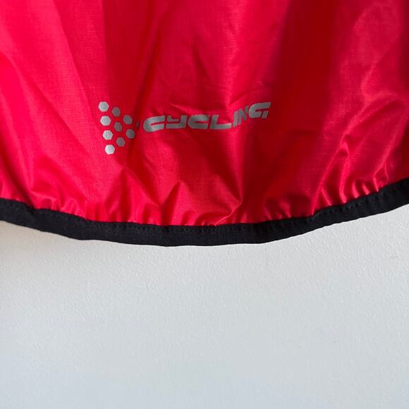 Crivit Cycling Windbreaker Jacket Red with Black Trim Medium M - Picture 5 of 6